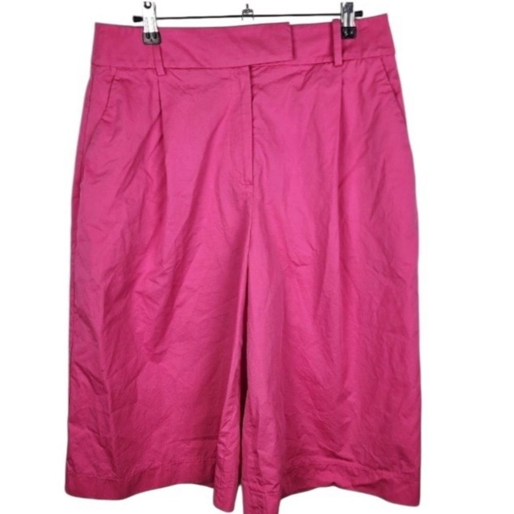 Anthropologie Exquise Cropped Pleated Trousers in Pink M NWOT - Picture 4 of 8